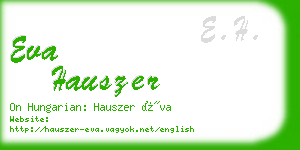 eva hauszer business card